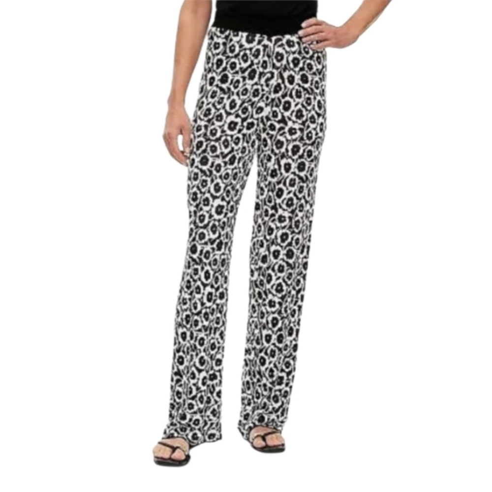 Diane Von Furstenberg X Target Collab Knit Poppy Print Stretch Trousers Sz S
